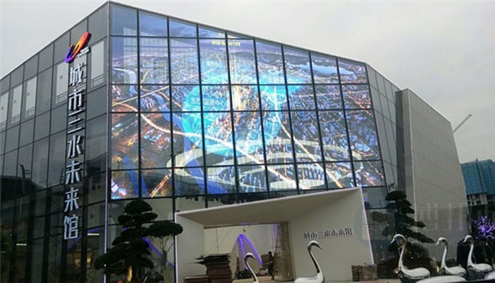 佛山碧桂園未來館透明P7.82led顯示屏